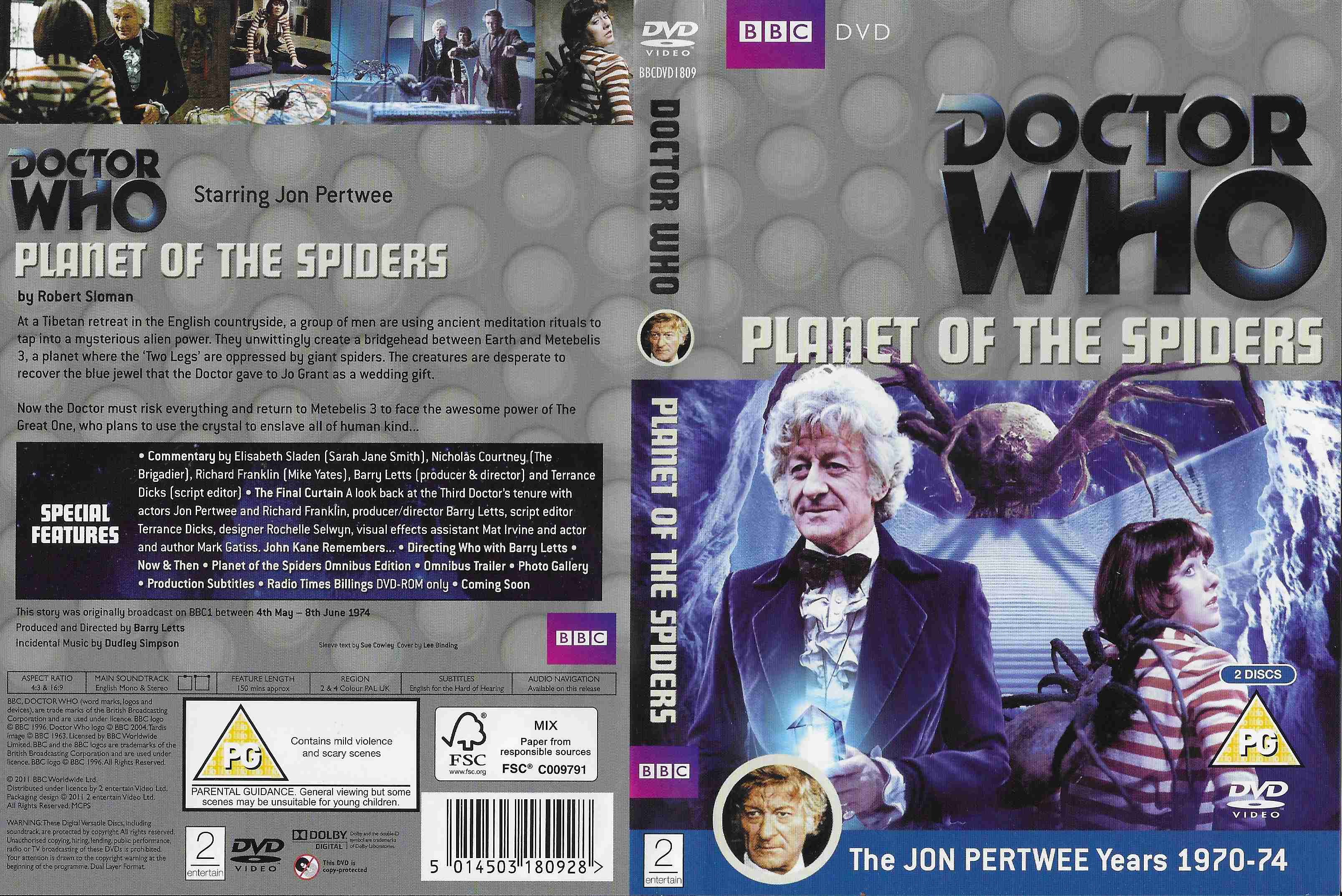 Picture of BBCDVD 1809 Doctor Who - Planet of the spiders by artist Robert Sloman from the BBC records and Tapes library